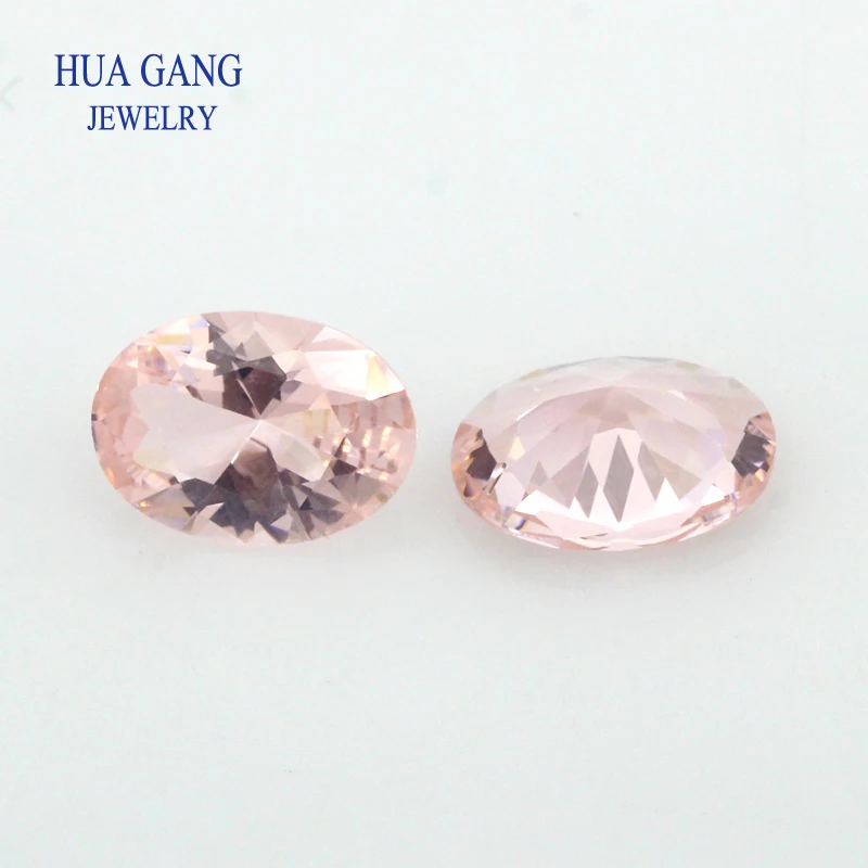 180# Morgan Nano Stone Oval Shape light pink Synthetic Gems For Jewelry making 2x3~10x14mm