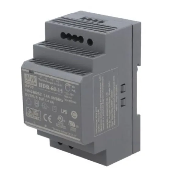 DR-60-15 new model HDR-60-15 60W | 15V | 85-264VAC/120-370VDC  switching power supply on DIN rail