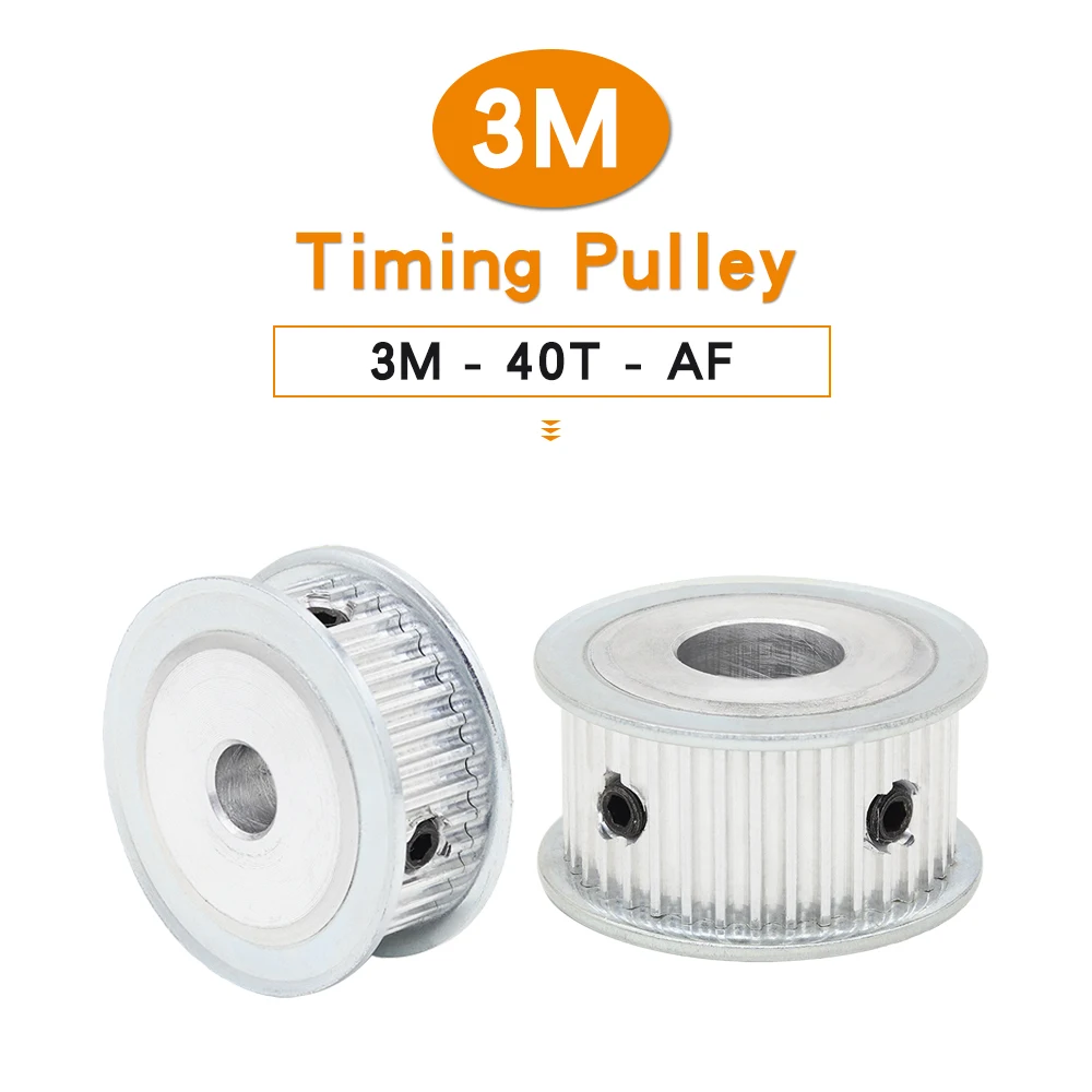 

Pulley Wheel 3M-40T Bore 6/8/10/12/14/15/16/17/19/20 mm Alloy Wheels Teeth Pitch 3.0mm AF Shape For Width 10/15mm 3M Timing Belt