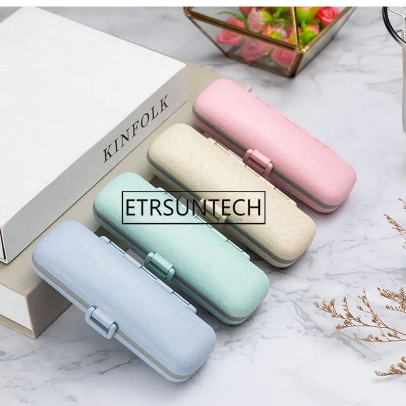 50pcs Portable Travel Pill Box Wheat Straw Medicine Tablet Holder Case Container Dispenser Medicine Storage Organizer