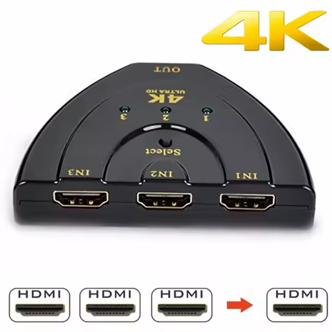 HDMI-Compatible Switch 3 Port 4K*2K Switcher Splitter Box Selector 3x1 Ultra HD Video 1080P for DVD HDTV Xbox PS4
