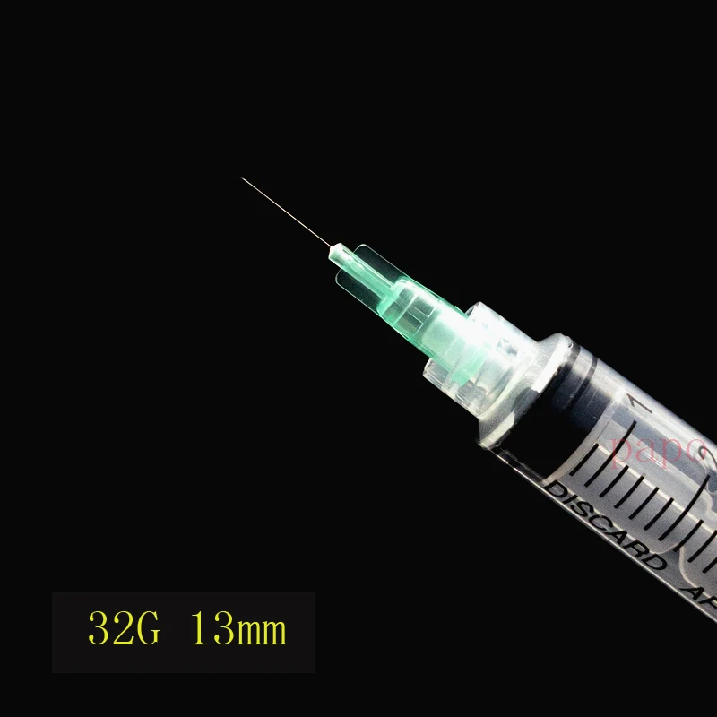 

32G needle Piercing Transparent Syringe Injection glue Clear Tip Cap For Pharmaceutical injection needle 32G 4mm 13mm