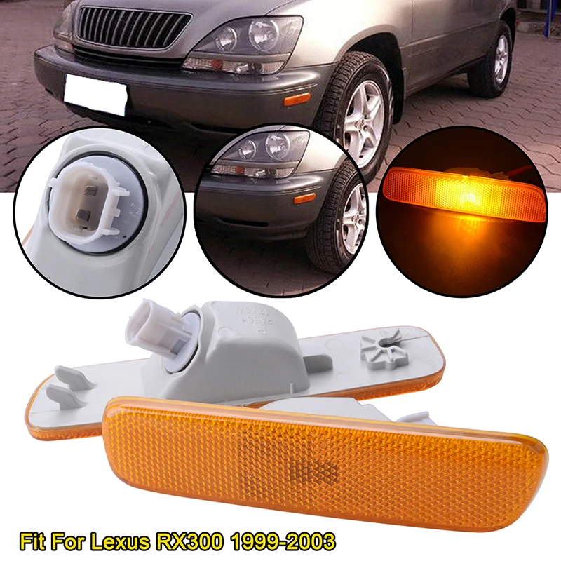 Rhyming Car Indicator Side Marker Lamp Front Bumper Yellow Turn Signal Light Fit For Lexus RX300 1999-2003 Car Accessories