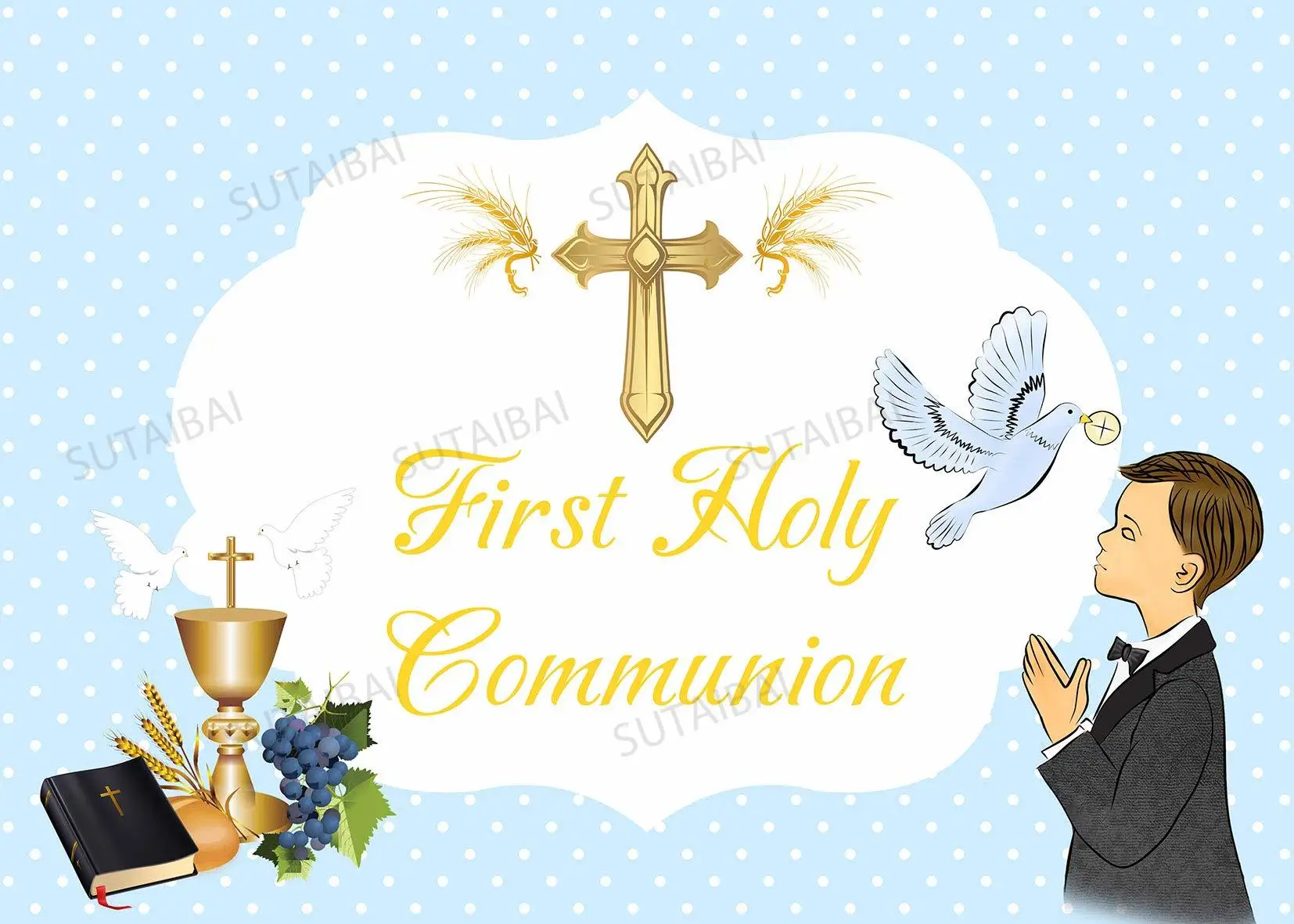 Mi Bautizo-telón de fondo personalizado para fotografía de bebé, decoración de primera comunión, para estudio fotográfico