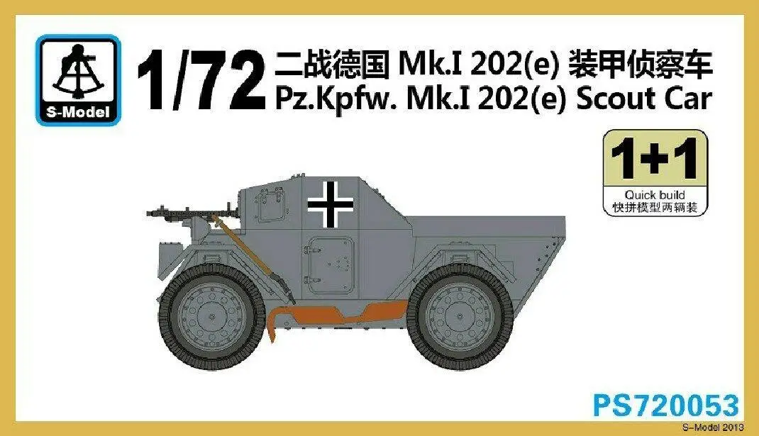 S-Mẫu PS720053 1/72 Pz. Kpfw. Mk. Tôi Năm 202 (E) Hướng Đạo Xe (1 + 1)