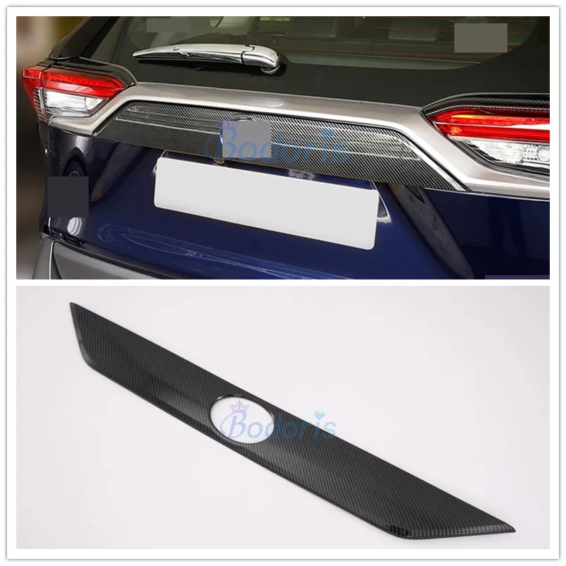 For Toyota RAV4 XA50 2019 2020 Rear Trunk Steamer Trim Tail Door Protector Panel Ghrome Auto Accessories