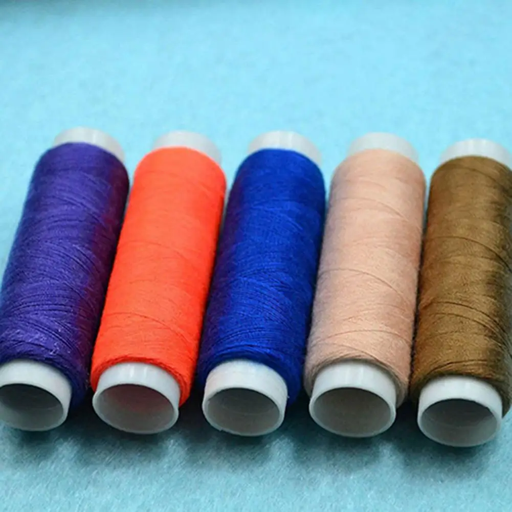 39Pcs ผสมสีโพลีเอสเตอร์100% DIY จักรเย็บผ้าอุปกรณ์เสริมเสื้อผ้าเส้นด้ายเย็บปักถักร้อยมือ200หลาแต่ละ Spool