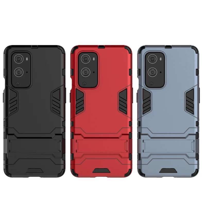 For Oneplus 9 Pro Case TPU Bumper Robot Holder Stand Shockproof Armor Back Cover One Plus 9 Pro Phone Case For Oneplus 9 Pro