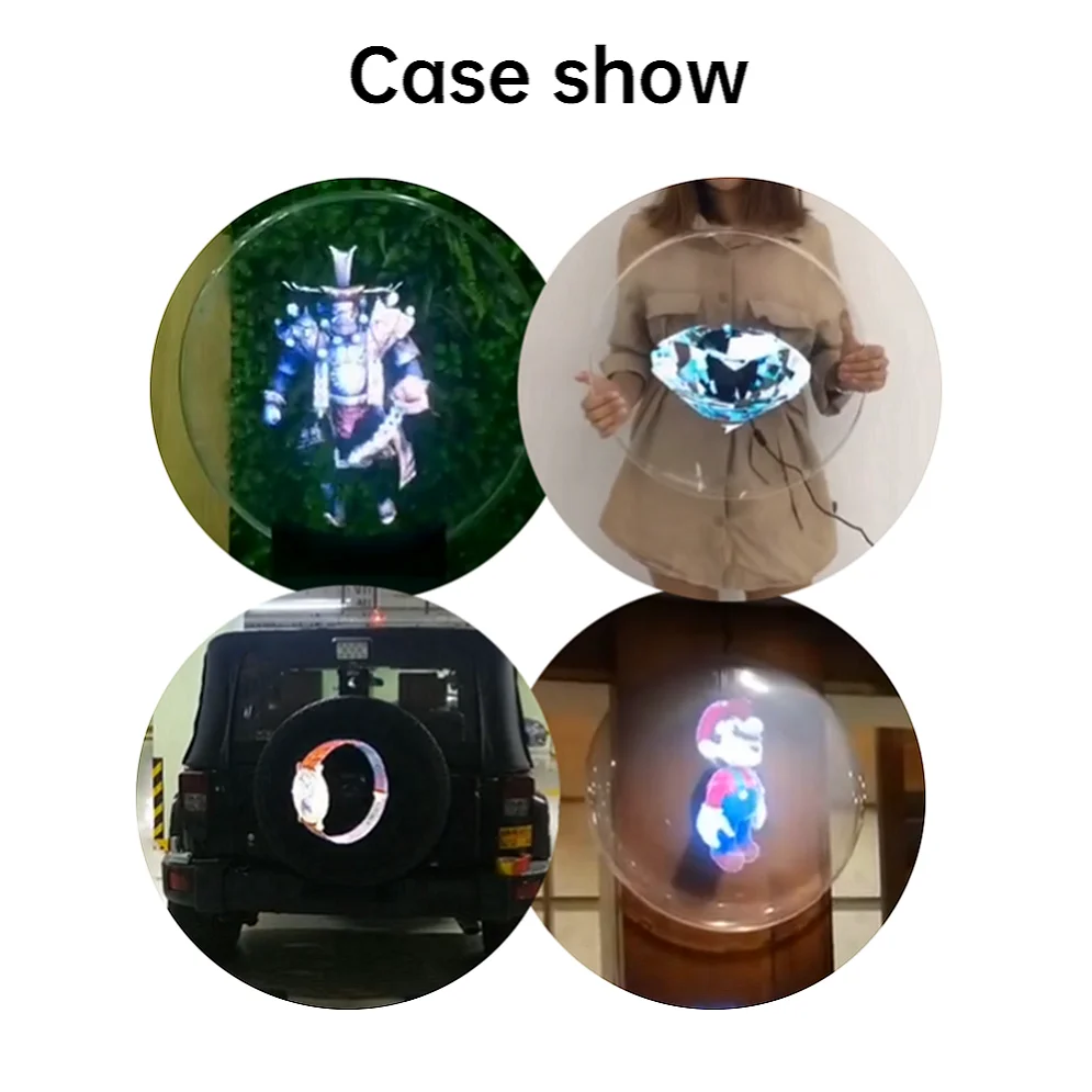 3D holographic projection advertising machine protective cover transparent acrylic material anti-touch suitable for 50cm 3D fan