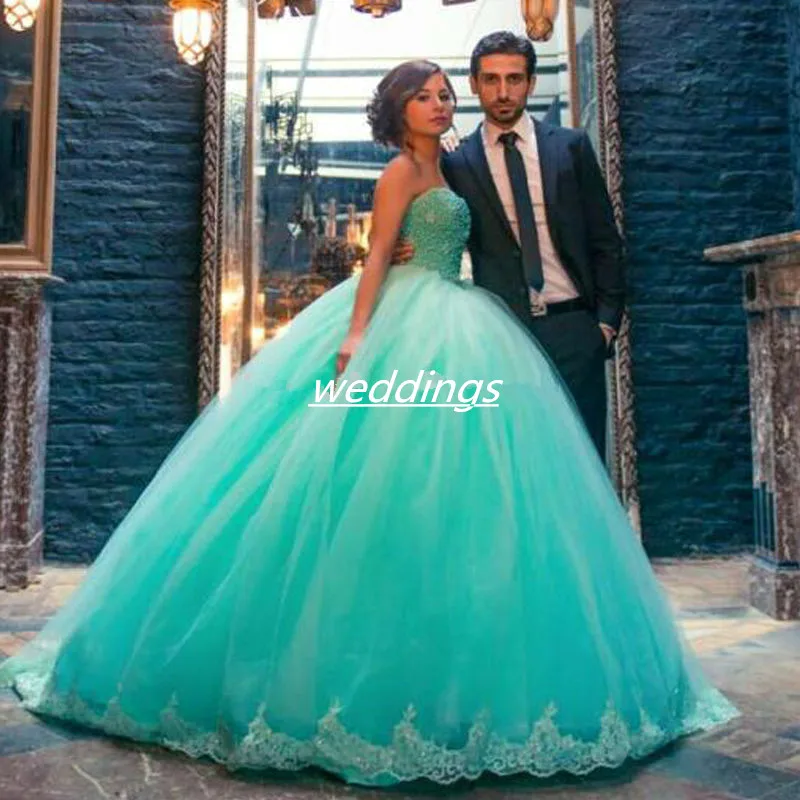 Vestido de baile verde de hortelã, 2018, vestidos chique, longos, com pérolas, quinceanera, vestido de mãe de noiva