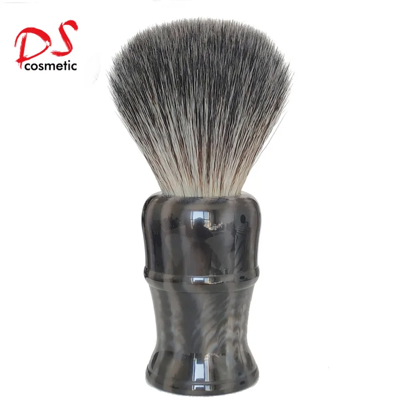 Dscosmetic 26mm soft synthetic hair shaving brush with ox horn resin handle