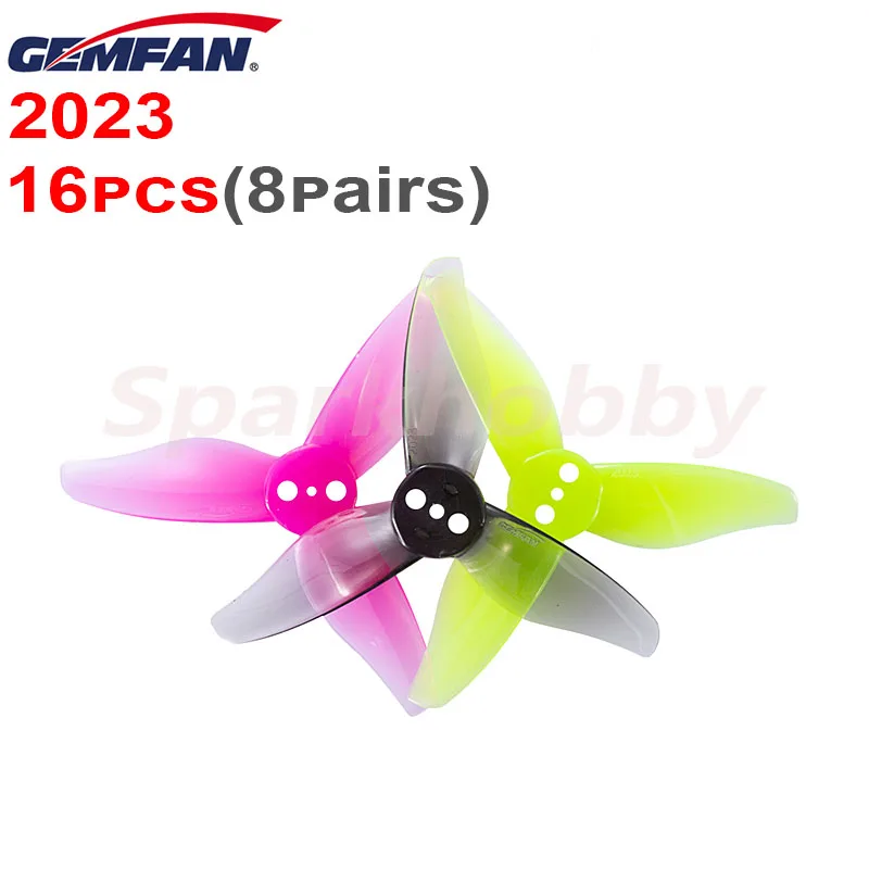 

16PCS 8Pairs GEMFAN 2023 3-Blade propeller 2 inch 3 holes 1.5mm center hole diameter CW CCW Props for RC Toothpick FPV Drone