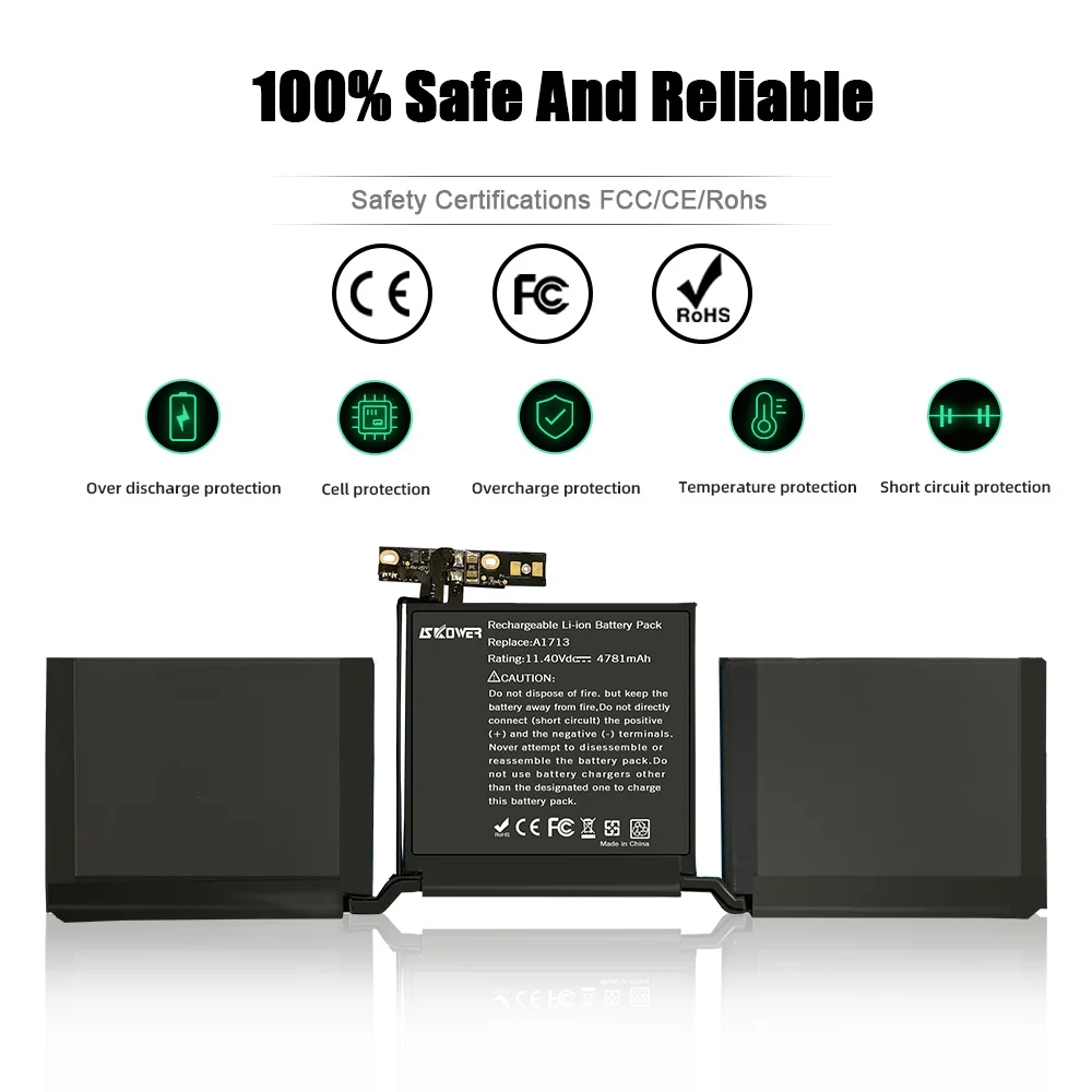 بطارية كمبيوتر محمول SKOWER A1713 لأجهزة Apple MacBook 13 "A1708 (أحدث 2016-منتصف 2017) A2159 (2019) A2289 (2020) A2338 (2020 2022)