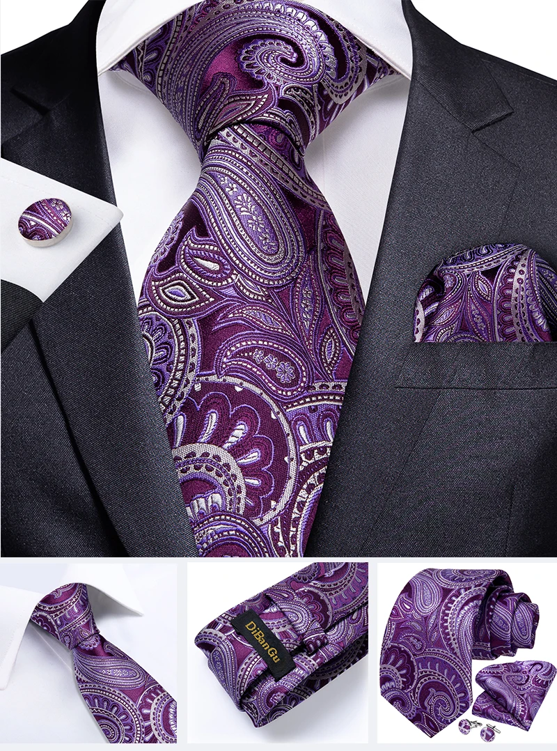 Hochwertiges Rosa Gestreiftes Paisley-Herrenkrawatten-Set 8cm Business Hochzeit Party Accessoires Herren Krawatte Einstecktuch-Set Herren Geschenk – Detail 20