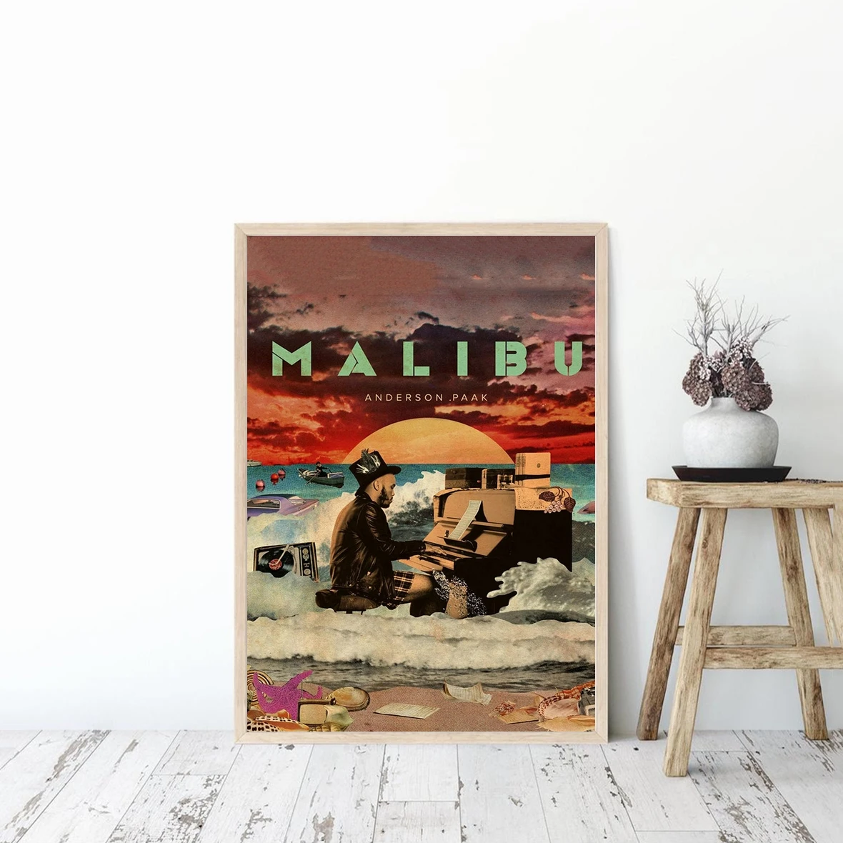 Anderson Paak Malibu Music Album Cover Poster Singer Rap Hip Hop Pop Music Star Canvas Poster Print (No Frame)