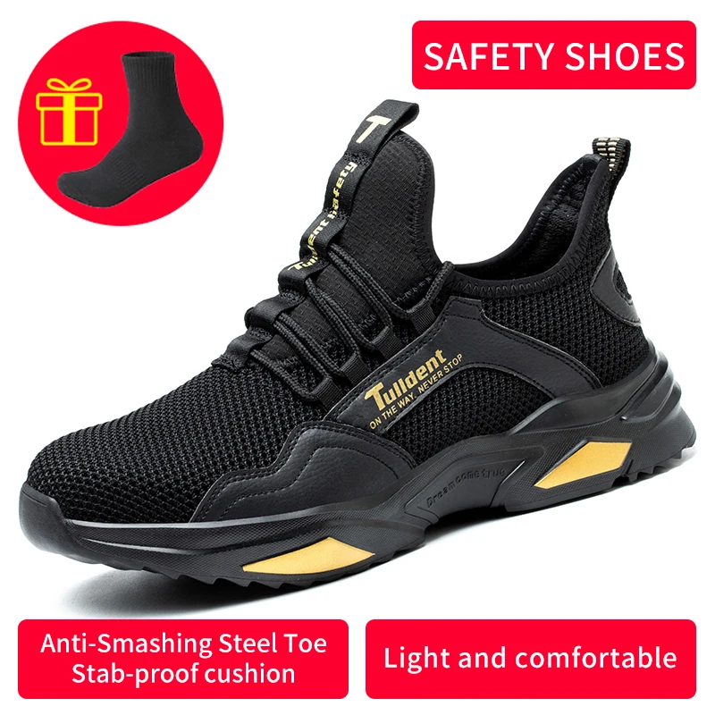 TULLDENT Chaussures de Sécurité pour Homme et Femme, Baskets Respirantes, Légères, Embout en Acier, 
