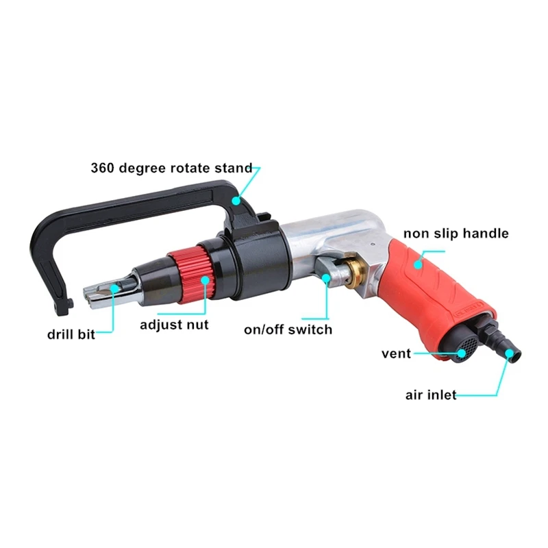 Pneumatic Welding Spot Drill Automotive Metal Sheet Solder Dross Removal Air Tool Solding Joints Remove Machine Positioning