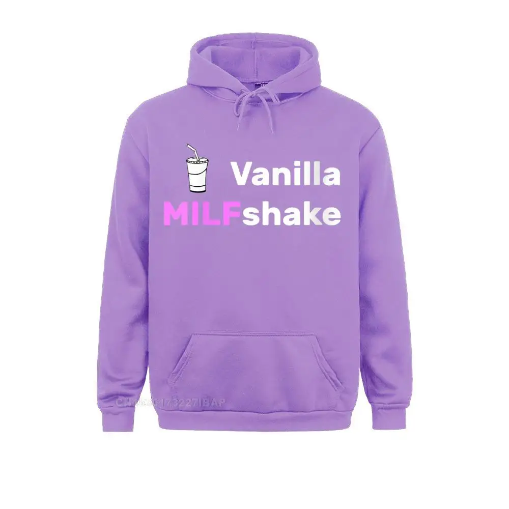 Womens Vanilla MILFshake Funny Hot Mom Milf O-Neck Hoodie Sweatshirts Fall Hoodies Long Sleeve Designer Normal Hoods Print Male