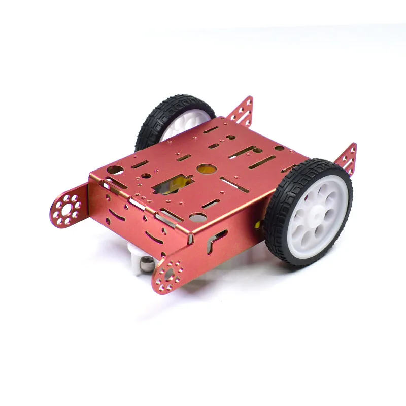 Juguetes Educativos de coche 2WD de aluminio, nuevo chasis de coche de aleación, Robot inteligente, Kit de bricolaje, MBOT Car