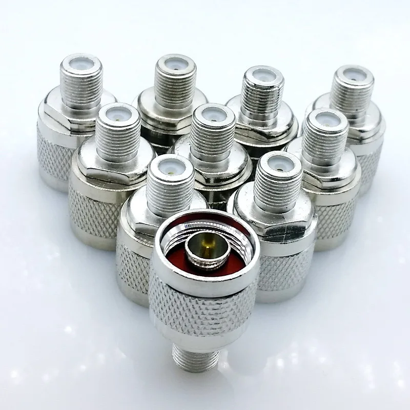 N-Type N Male Plug To F Female Jack RF Coaxial Adapter Connector For Mobile Signal Amplifier Antenna Coaxial Connector 10Pcs/Lot