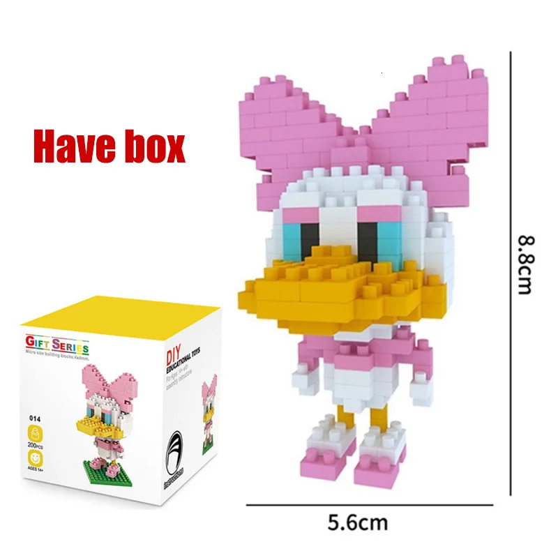 Miniso Cartoon building Minnie Mickey Mouse donald duck plastic blocks characters teaching units action figures toys for kids