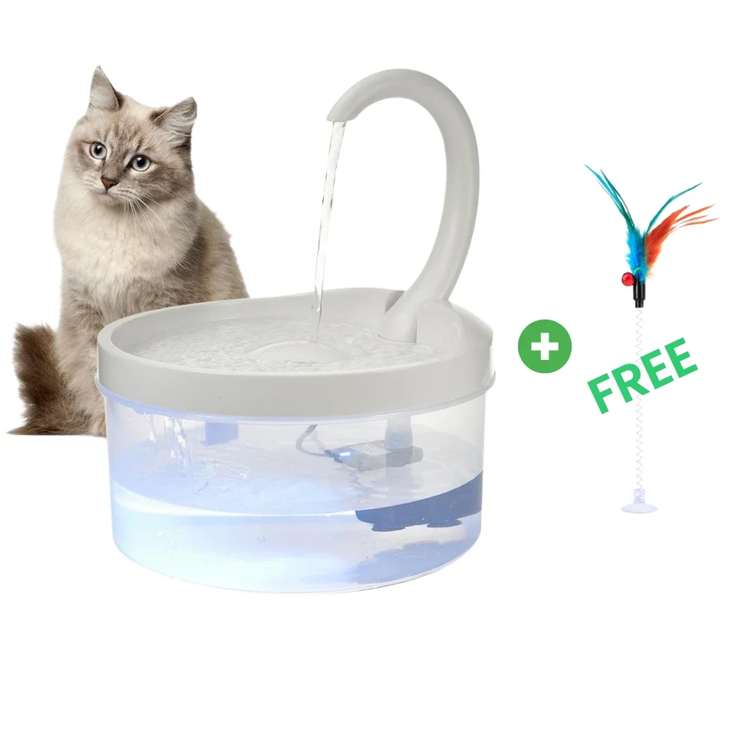 Pet Water Fountain Automatic Power-off When Lack of Water Bird Water Dispenser Dog Automatic Drinking Fountain 2L With LED Light