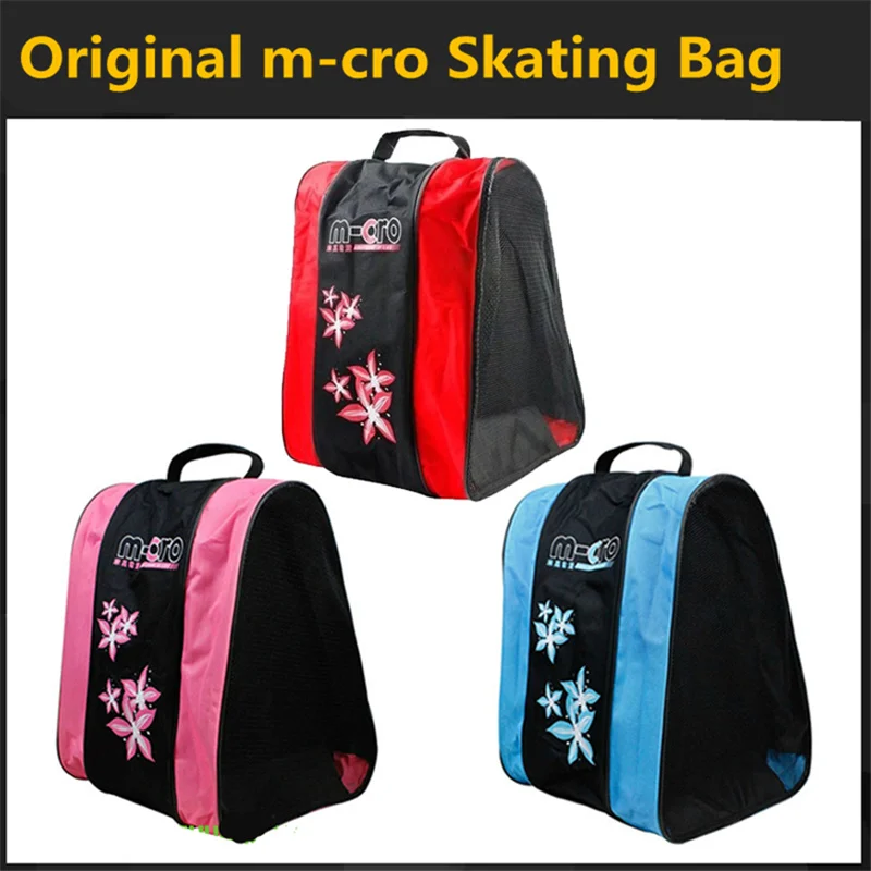 Kid's inline skates shoes roller skating patines container for children skating bag red blue pink boy girl light carry handbag