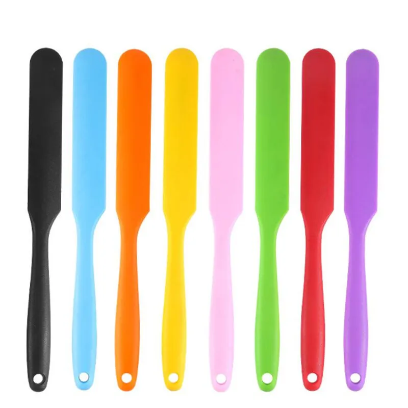 Long Handle Silicone Spatula Heat Resistant Flexible Non-Stick Slim Spatula Cake Cream Mixer Scraper Jars Blender Baking Tools