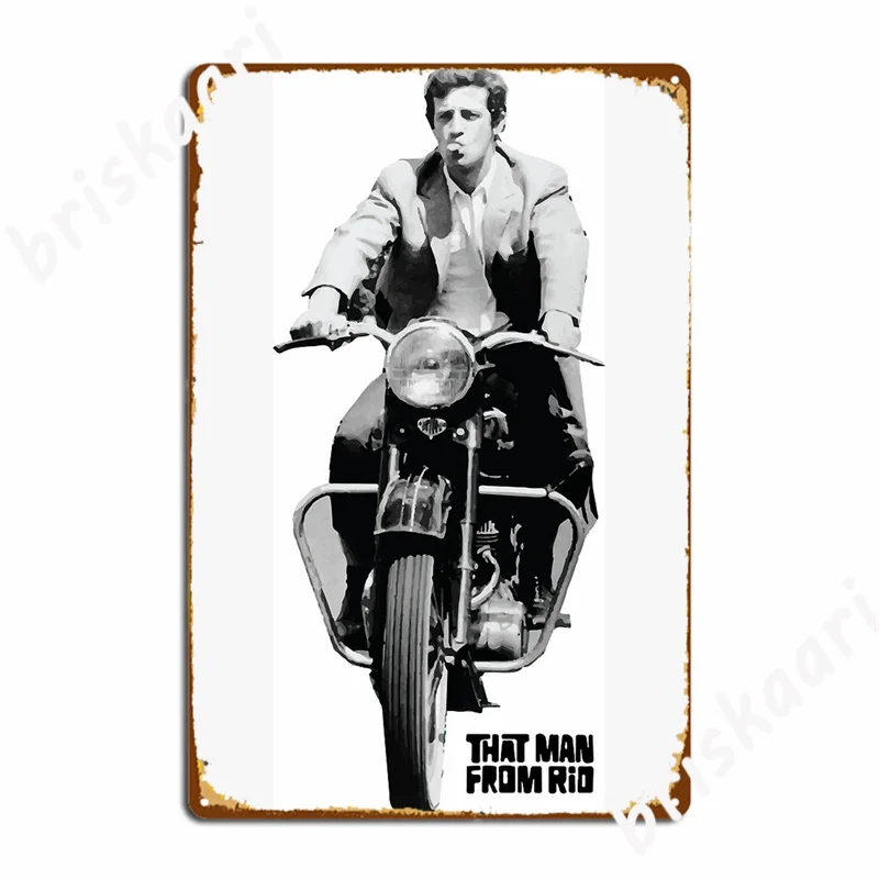 Jean Paul Belmondo Metal Signs Cinema Kitchen Wall Custom Wall Decor Tin sign Posters