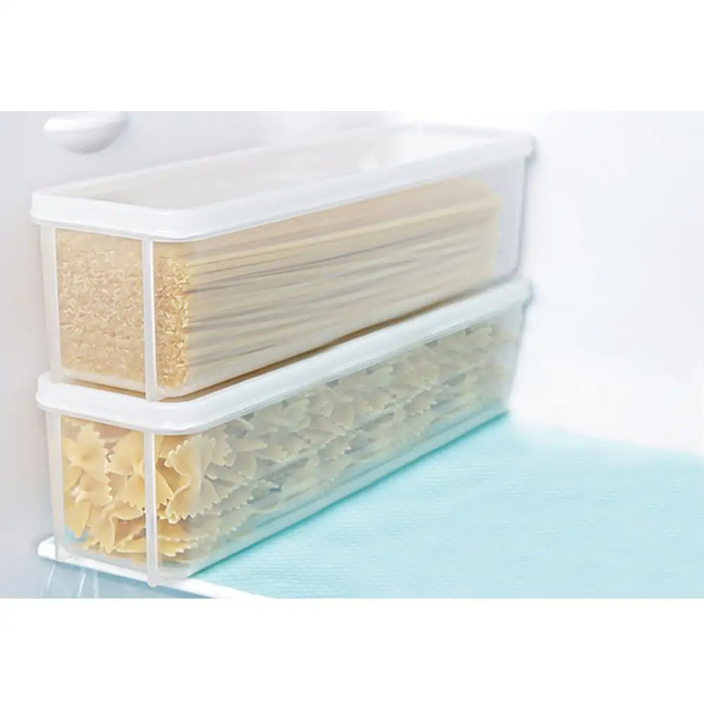 Noodles Container Kitchen Food Storage Large Capacity Rectangular Pasta Box Fresh-keeping Case