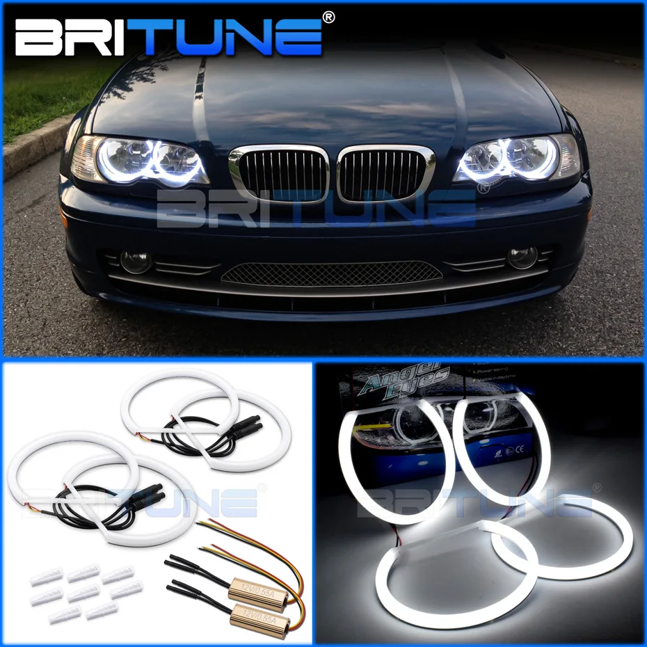 

Angel Eyes For BMW E46/E39/E38/E36 Tuning Xenon Halogen Lens Headlight Cotton Halo Rings Turn Signal Lamp DRL Car Accessories