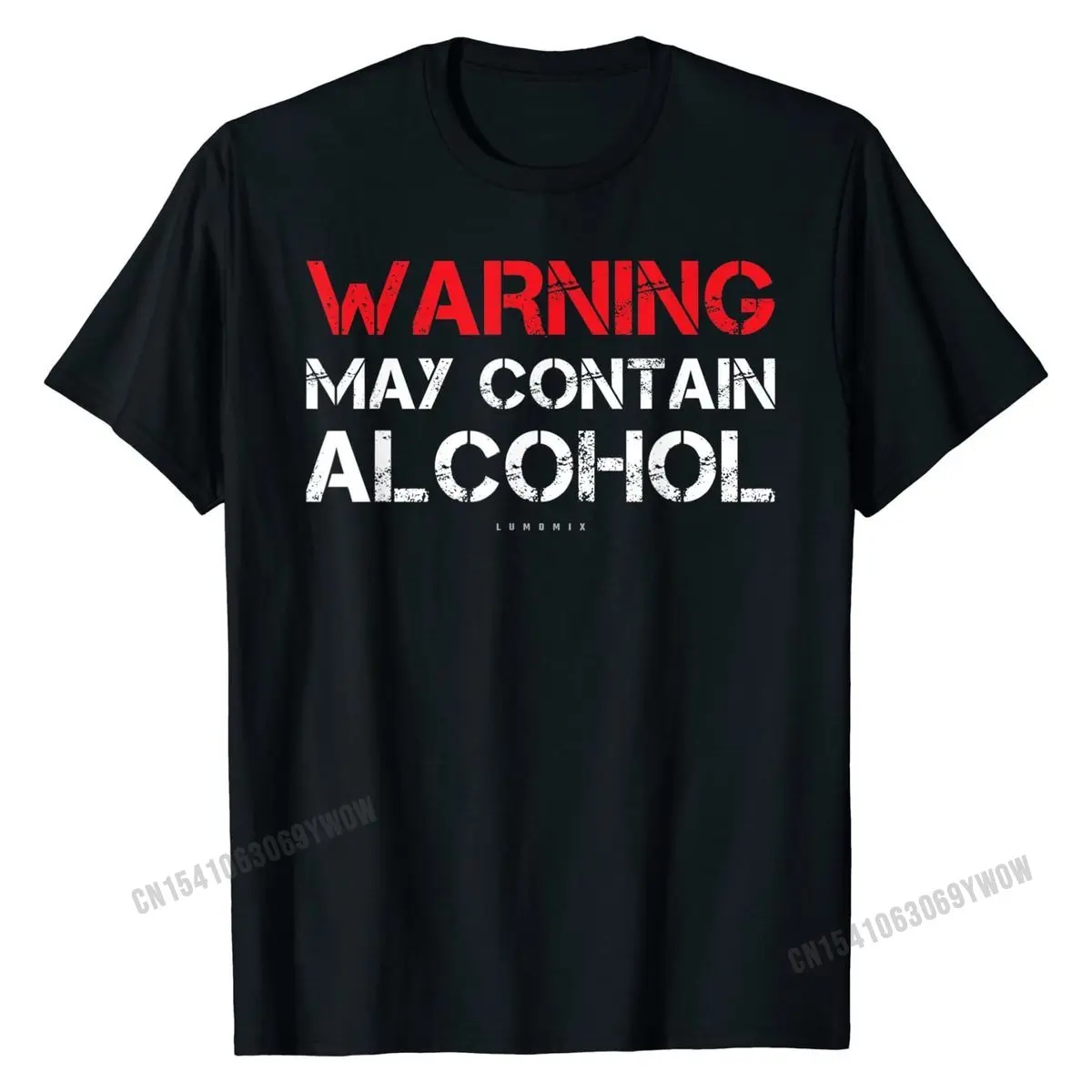 Funny Drinking T Shirts. Warning May Contain Alcohol Shirt T-Shirt Tshirts Rife Cotton Men's Tops Shirt Design