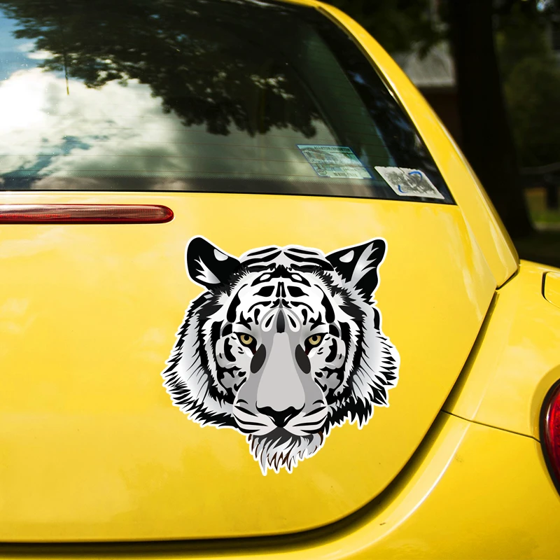 S61699# Tiger Head 13 Cm/17 Cm Self-adhesive Decal Car Sticker Waterproof Auto Decors on Bumper Rear Window Laptop