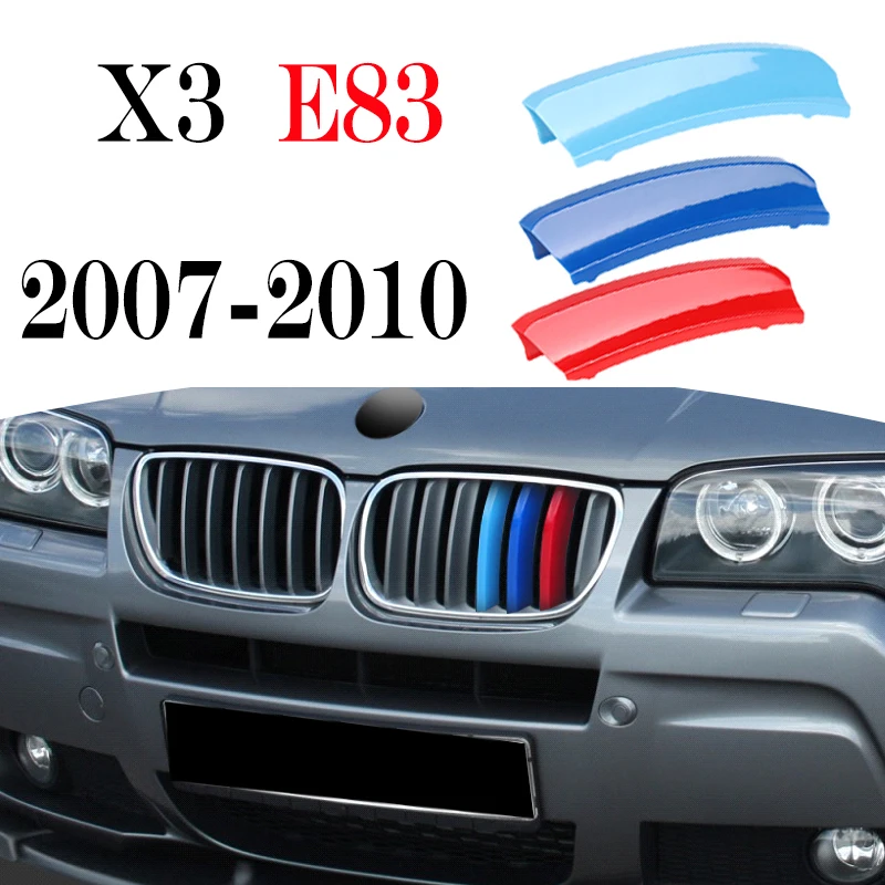 3 Stück Auto gitter Zierleiste für BMW x1 x2 x3 x4 x5 x6 x7 e84 f48 f49 f39 e83 f25 g01 f26 g02 e70 f15 e53 g05 e71 e72 f16 g06 g07
