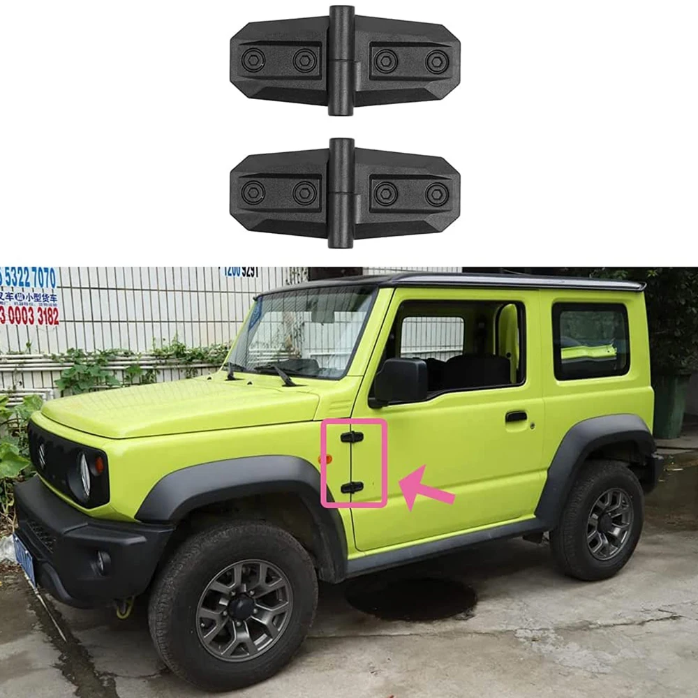 

Black ABS Plastic 2 Pcs Exterior Door Hinge Protective Cover Black ABS Trim Car Accessories for-Suzuki-Jimny 2019 2020