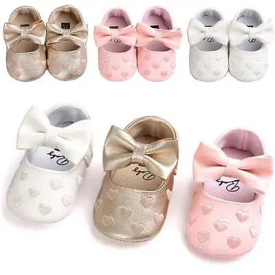 

Casual Baby Shoes Infant Baby Girl Crib Shoes Bowknot Soft Sole Prewalker Sneakers Walking Shoes