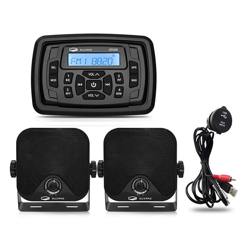 Marine Radio Bluetooth Stereo Audio MP3 Player Sound System+4