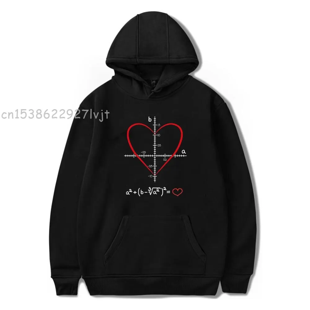 MensAll You Need Is Love Math Equation Hoodie Spring Autumn Hooded Aesthetic Hoodie Funny Graphic Clothes Teenager Pullover