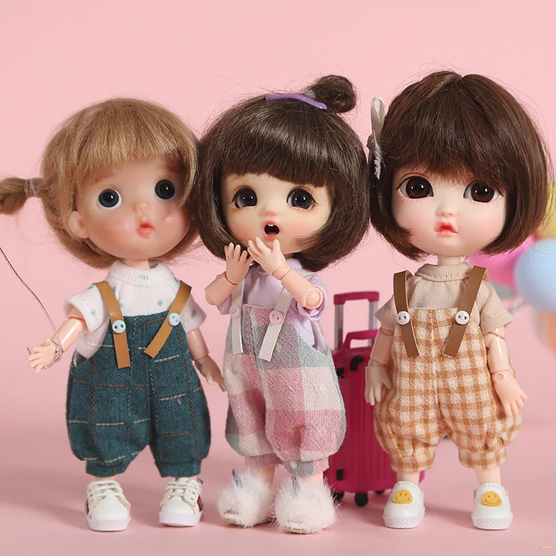 Ob11 doll clothes multicolor ob11 clothes short sleeve sweater T-shirt 1 / 12bjd doll round is a Molly doll bottoming shirt