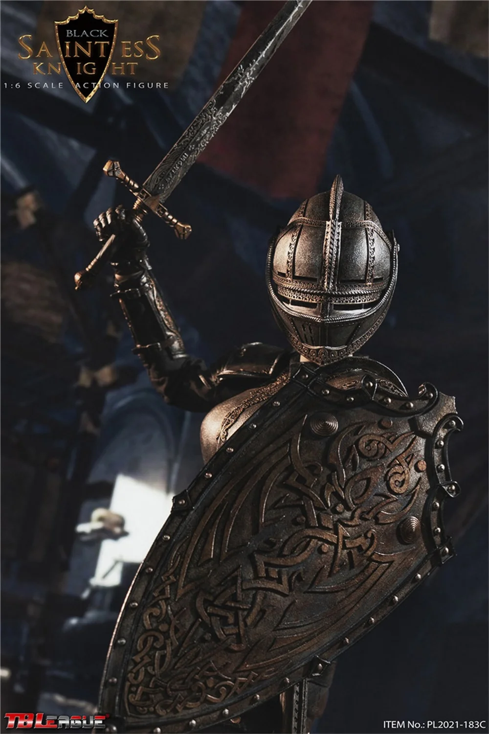 TBLeague 1/6 Action Figure PL2021-183C Saintess Knight Guard Black Version Head Helmet Model For 12inch Action Figure Collect