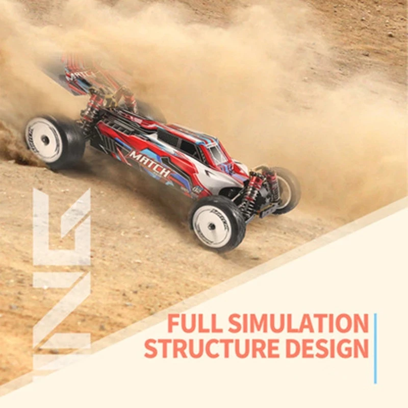 Full Simulation Design 1:10 4WD Remote Control Buggy Toy 50KM/H 41CM All-Terrain Racing Steer Adjustment Alloy Gear RC Car Model