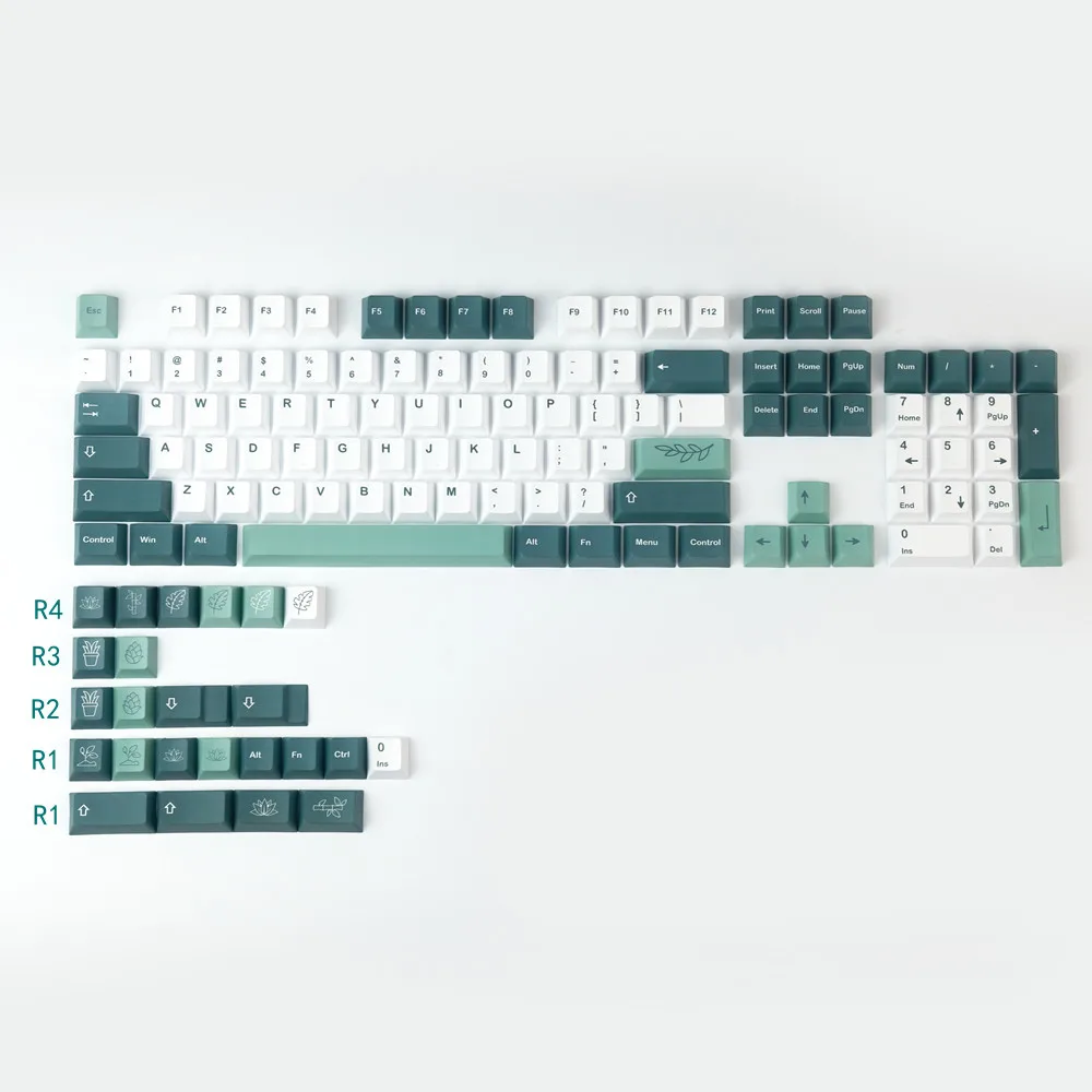 

GMK Botanical PBT Keycap Cherry Profile DYE-SUB Personalized 124 Keycaps For 61 64 84 108 Layout Mechanical Keyboard