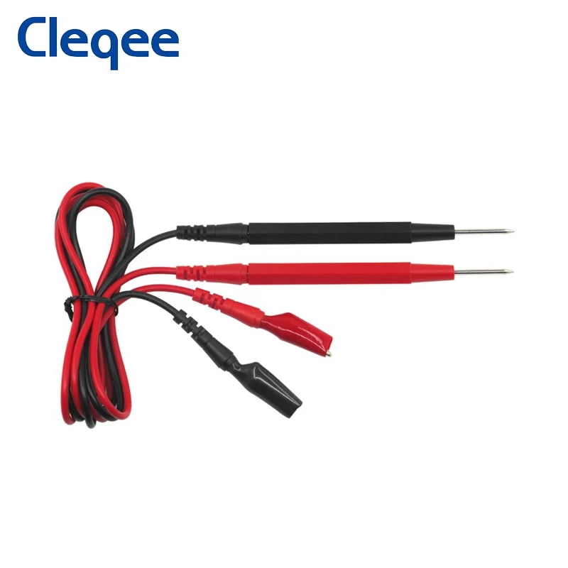 Cleqee P1500 Memimpin Uji Kit Diganti Tes Uji Kawat Probe Buaya Klip Klem Buaya untuk Digital Multimeter Feeler