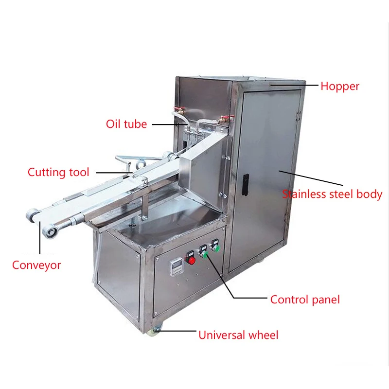 New automatic sweet crispy wheat flour snacks extruding twisted food making machine fried dough twist machine