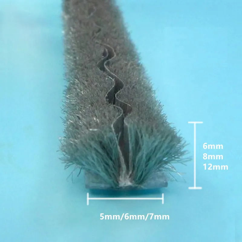 

Вставные уплотнительные щетки для дверей и окон, 5 мм, 6 мм, 7 мм x 6 мм, 8 мм, 12 мм, 10 м, уплотнение от атмосферных воздействий, серый/черный