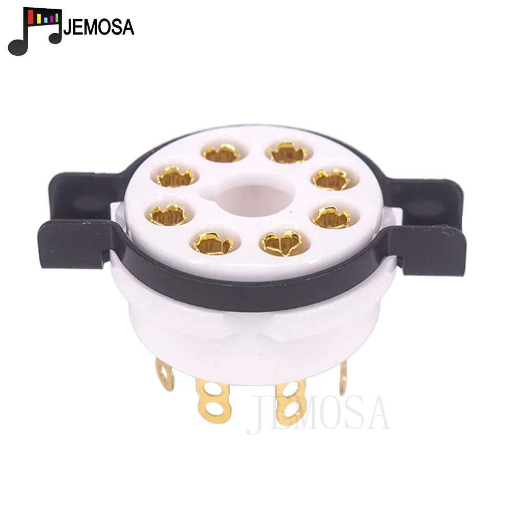 EIZZ เซรามิค8pin หลอดซ็อกเก็ตฐานวาล์วสำหรับ KT88 EL34 5AR4 6L6 6CA7 6SL7 6SN7สูญญากาศไฮไฟเสียง vintage