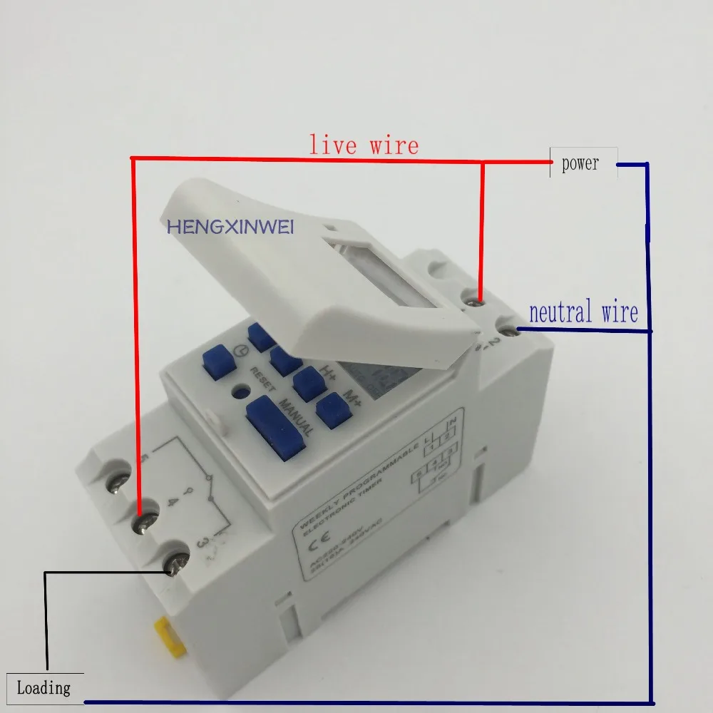 THC15A  AHC15A  Digital Programmable Timer Switch  Tp8a16  AC/DC Microcomputer Time Relay Repeat Programs With 16 ON/OFF