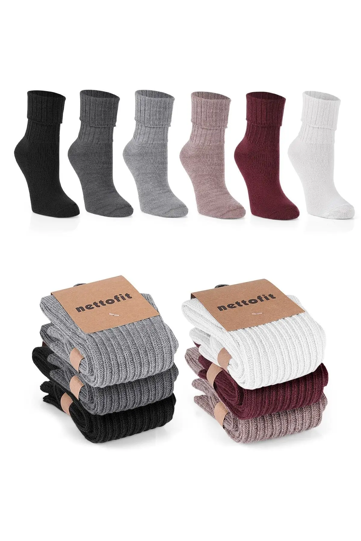 6 double Female Woolen Sleeping Stocking Soft Touch