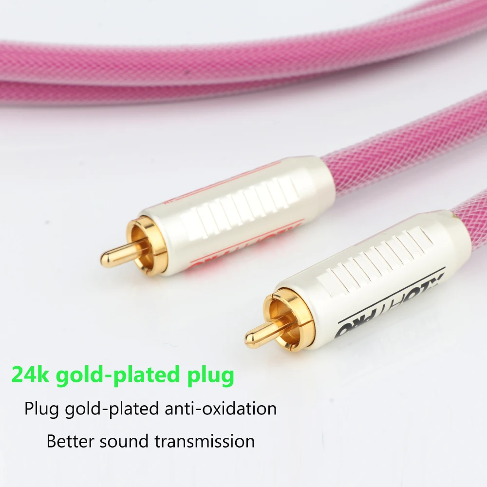 XLO HTP1 Pro HiFi Kabel Audio CD Amplifier Player RCA Kabel Interkoneksi dengan Colokan RCA Berlapis Emas