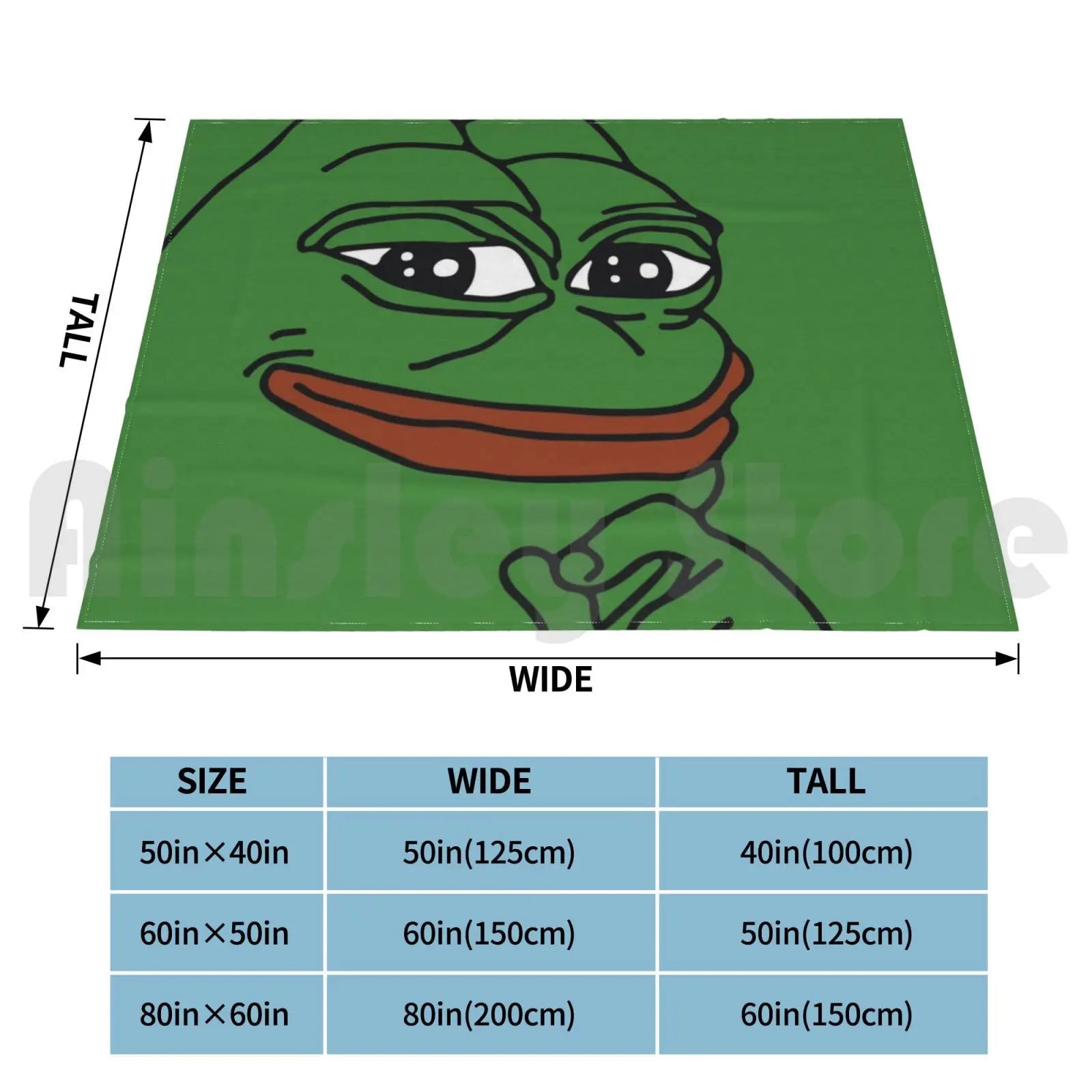 Blanket The Frog Smug Face With Smile And Hand On Chin Meme Green Background Hd High Quality Online Store Washable Warm